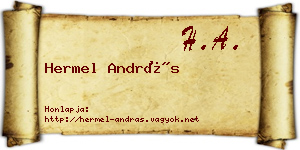 Hermel András névjegykártya